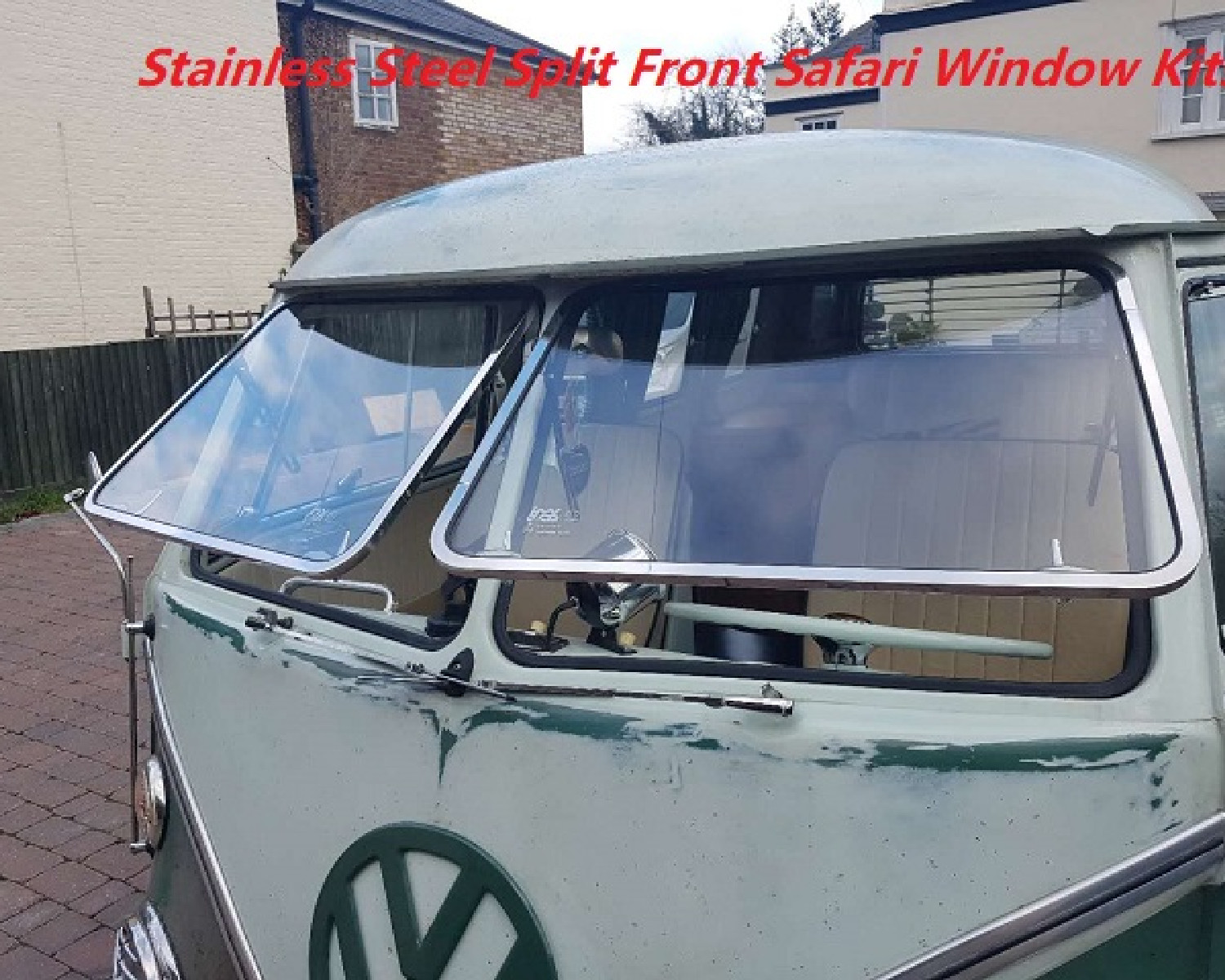 Stainless Steel Front Safari Window Kits VW Type 2 Bus