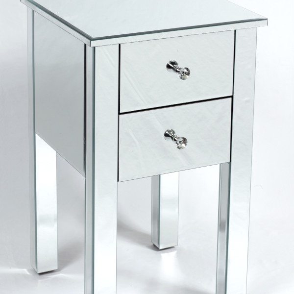 Mirrored side table